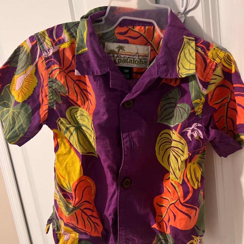 Patagonia Kids' Purple Tropical pataloha Shirt
